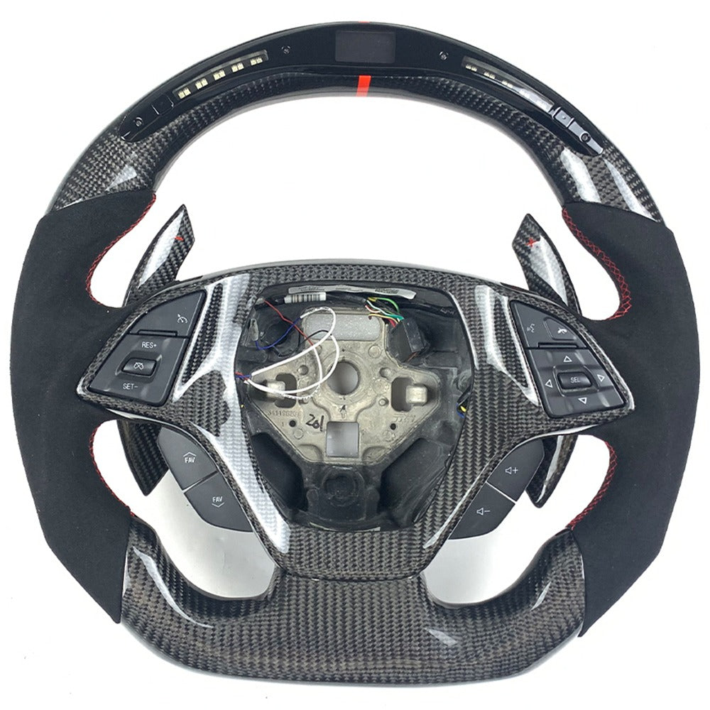 Camaro 6th gen Carbon fiber steering wheel with LED and paddle shifters