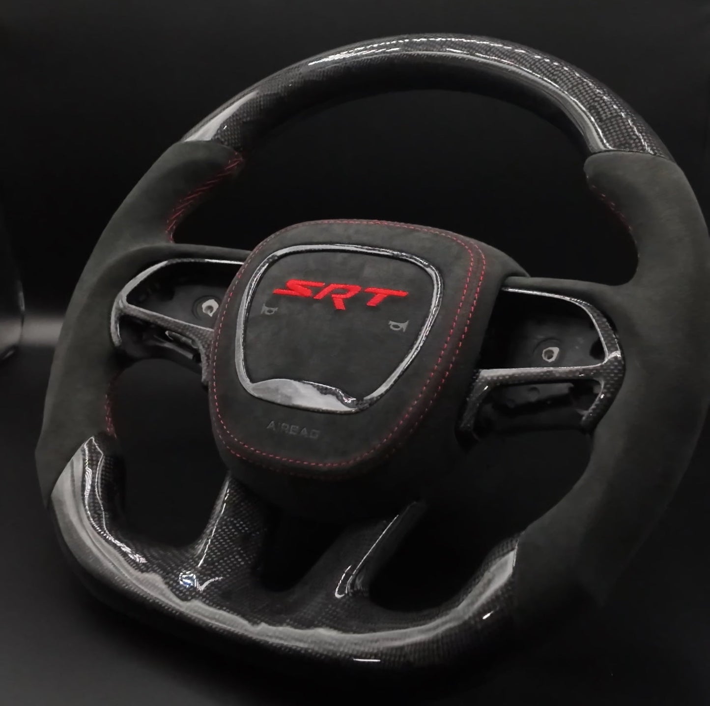 Dodge Charger/Challenger honeycomb carbon fiber steering wheel w/alcantara leather