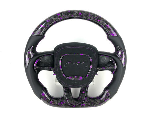 Dodge Charger/Challenger Forged Carbon fiber SRT w/ purple flakes steering wheel