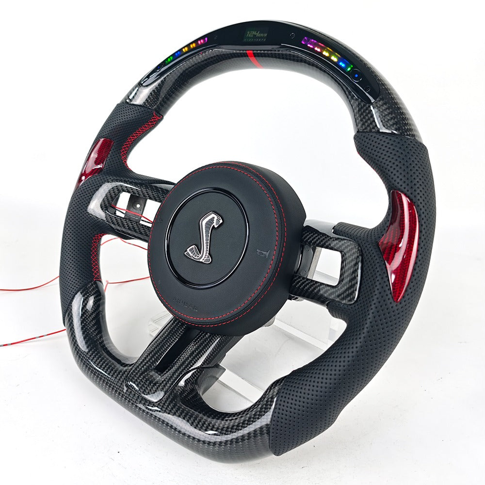 Shelby Style LED Carbon fiber Steering wheel