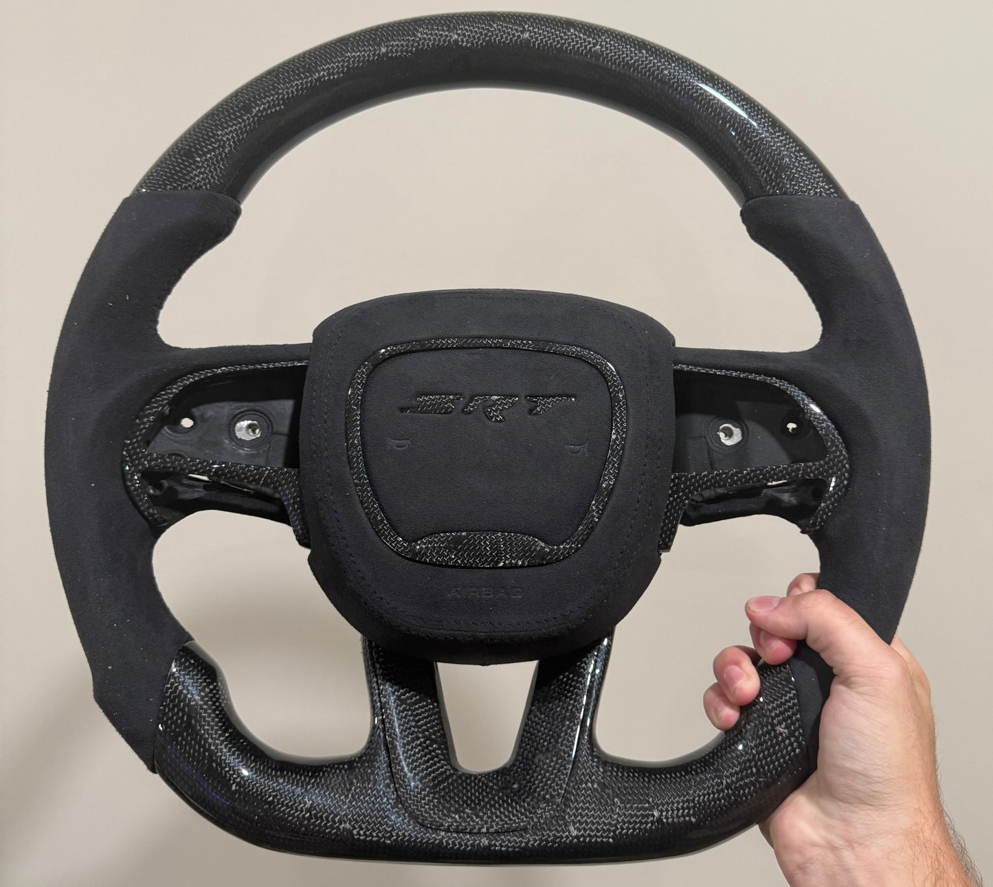 Dodge Charger/Challenger Honeycomb Carbon fiber black Alcantara steering wheel