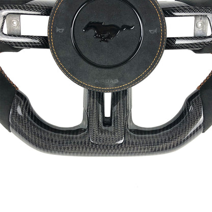 Ford Mustang alcantara Carbon fiber steering wheel w/ Paddle shifters