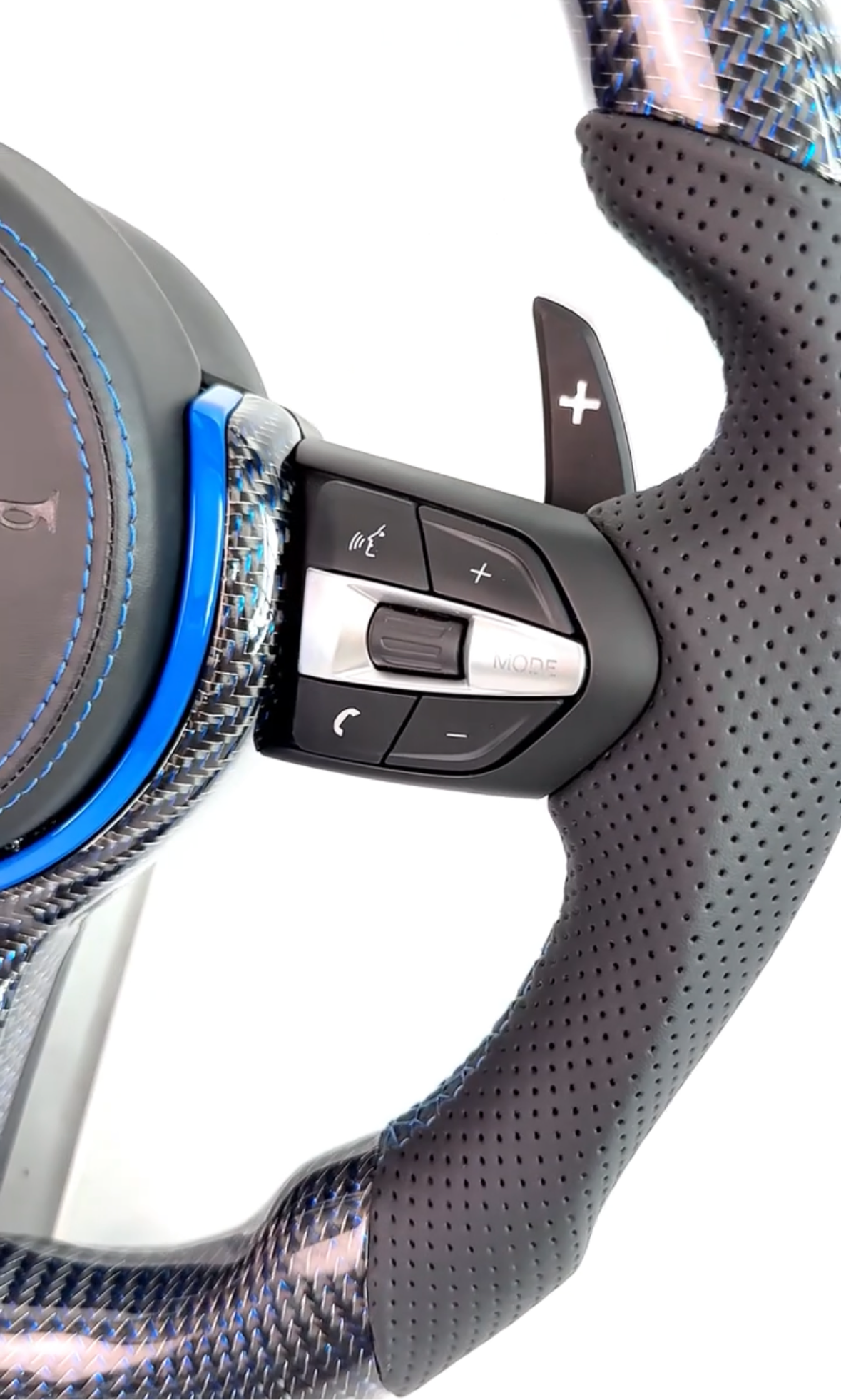 BMW M blue style Carbon fiber steering wheel