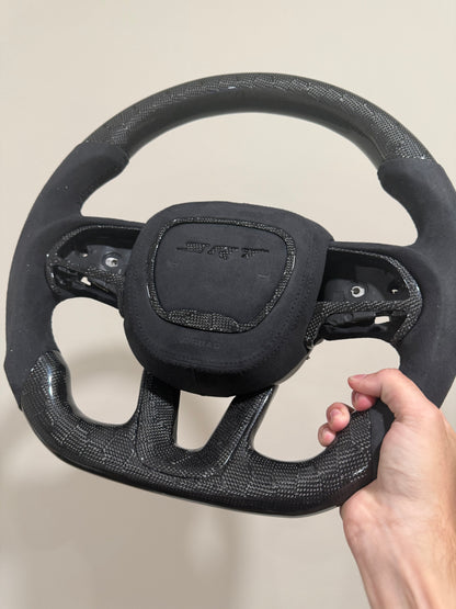 Dodge Charger/Challenger Honeycomb Carbon fiber black Alcantara steering wheel