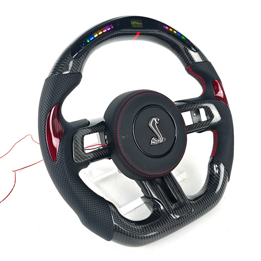 Shelby Style LED Carbon fiber Steering wheel